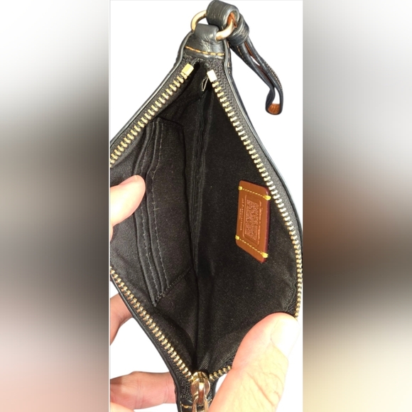 Coach Black Leather Wristlet with Disney Design - Picture 4 of 9